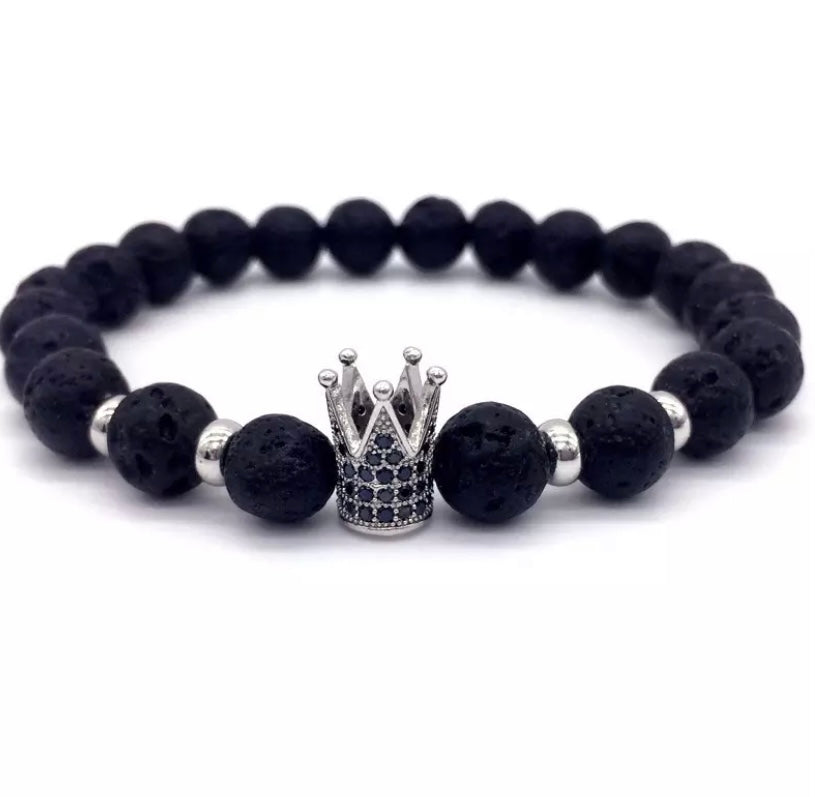 Men Beaded crown bracelets