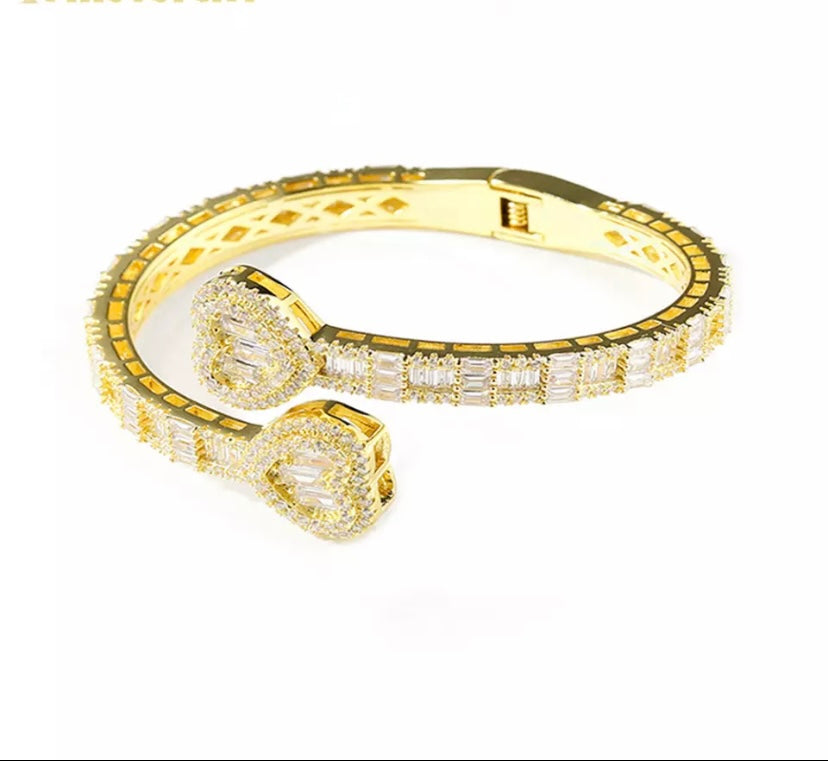 Hearts baguette bracelets