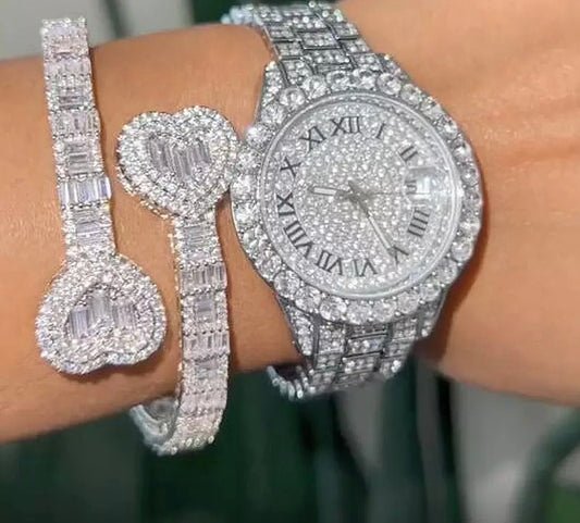 Hearts baguette bracelets