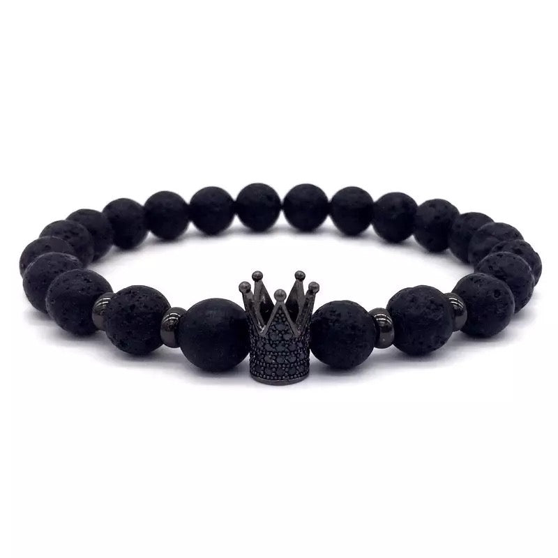 Men Beaded crown bracelets