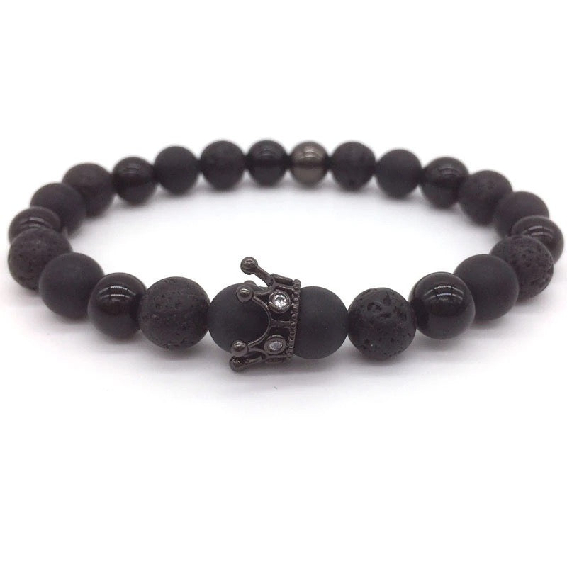 Men Beaded crown bracelets